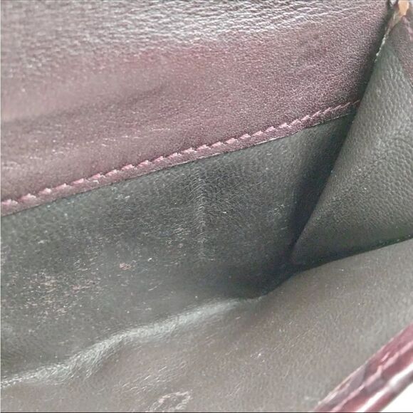 Gucci Burgundy Bifold Wallet Guccissima Lovely Heart French Flap Compact Wallet - Picture 6 of 8